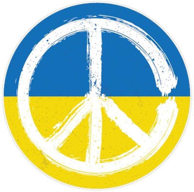 Flaga Ukraina Wolna Naklejka Pokój dla Ukrainy 10