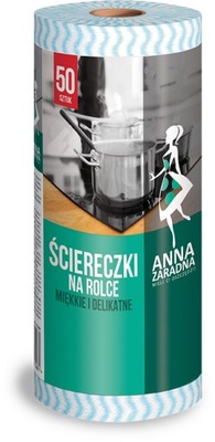 Ściereczki na rolce 50szt niebieska fala