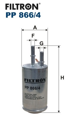 ФИЛЬТРON ФИЛЬТР ТОПЛИВА PP866/4 DO VOLVO S60 II (134) 2.0 T