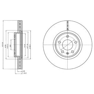 ГАЛЬМІВНІ ДИСКИ ГАЛЬМІВНІ DELPHI BG4346C