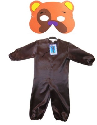 STÓJ MISIA KOMBINEZON MIŚ Z MASKĄ 116 CM / 5-6 LAT