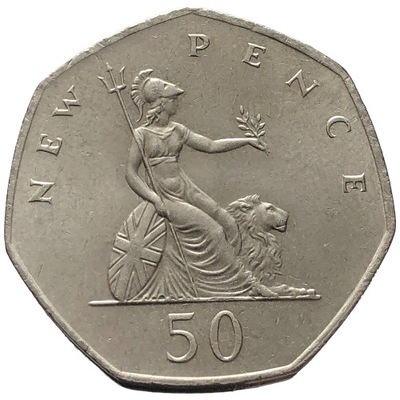 89020. Wielka Brytania - 50 nowych pensów - 1980r.