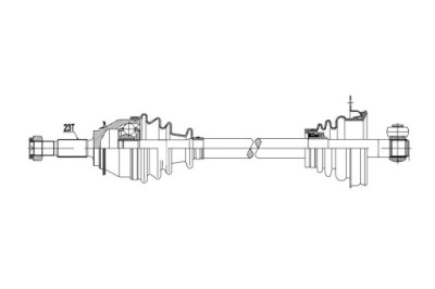 Приводной вал приводная dacia sandero 14- logan 1.2 14- левая фото №1
