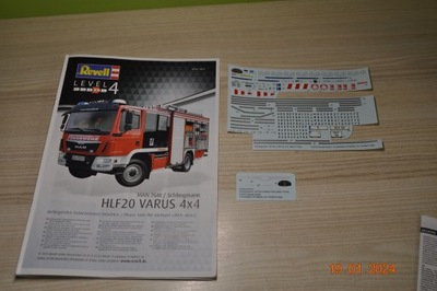 KALKOMANIA Revell 07452 wóz strażacki HLF20 Varus 4x4 KALKI 1/24