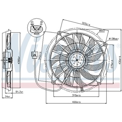 WENTYLATOR, CHLODZENIE DEL MOTOR NISSENS 85637  