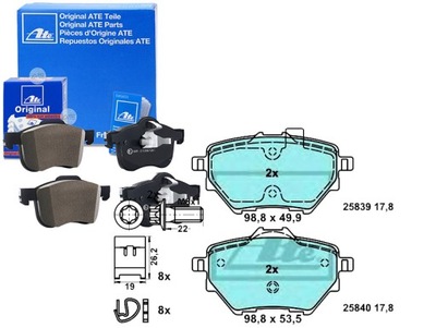 ATE КОМПЛЕКТ КОЛОДОК ТОРМОЗНЫХ LP2505 BL2795A1 8D