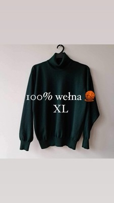 Sweter golf Mayser XL 100% wełna