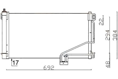 CONDENSADOR RADUADOR DE ACONDICIONADOR [HELLA]  