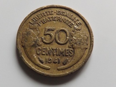 Francja 50 Centimes 1941 st. 3+