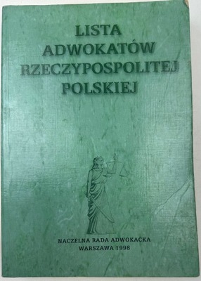 Lista adwokatów Rzeczypospolitej Polskiej 1998