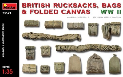 British Rucksacks, Bags and Folded Canvas 1:35 MiniArt 35599