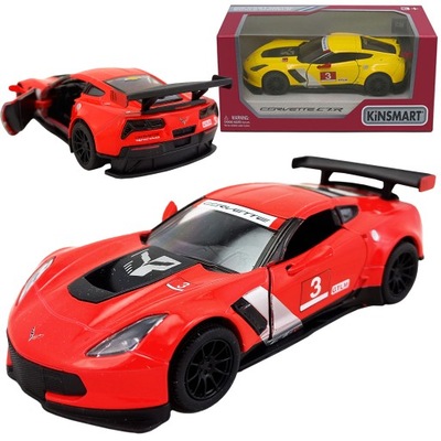 AUTO METALOWE CORVETTE C7.R RACE METALOWY SAMOCHÓD MODEL AUTKO KINSMART