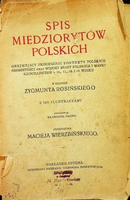 Spis miedziorytów polskich 1918 r.