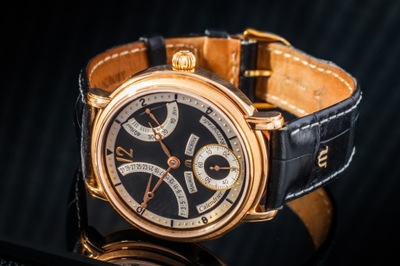 MAURICE LACROIX MASTERPIECE RETROGRADE MANUAL 18K GOLD 43MM/KPL.