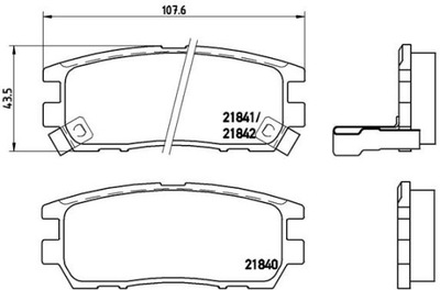 КОЛОДКИ HAM. ЗАДНЕЕ MITSUBISHI PAJERO 91- ЗАД