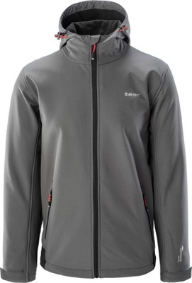 MĘSKI SOFTSHELL KURTKA HI-TEC NOXON SZARA r XL