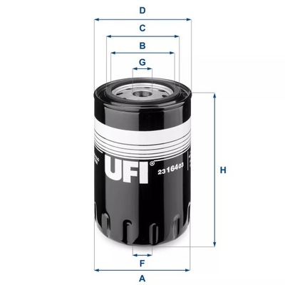 UFI 23.164.03 FILTRAS ALYVOS 23.164.03 23.164.03 