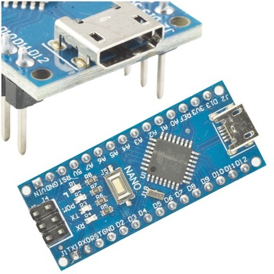 Nano V3.0 micro usb klon zgodny z arduino | ATMEGA328P CH340 | Zlutowany HQ