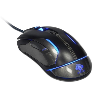 E-blue Mysz Auroza FPS, 8200DPI, laserowa, 6kl., przewodowa USB, czarna, po