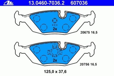 КОЛОДКИ ТОРМОЗНЫЕ ЗАД BMW SERIA-3 E30 82-91