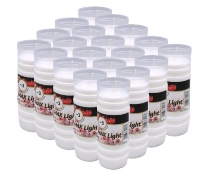 WKŁADY PARAFINOWE 3 DNI MAXLIGHT 20 SZT całoroczne