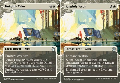 MTG Knightly Valor x2 (WOT) - stan NM