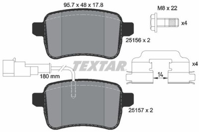 TEXTAR 2515601 ZAPATAS DE FRENADO  