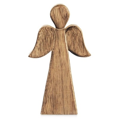 Drewniany ANIOŁ figurka anioła dekoracyjna ozdobna figura stojąca 24 cm
