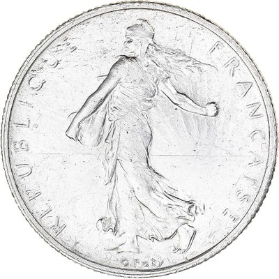 Moneta, Francja, Semeuse, 2 Francs, 1919, Paris, M