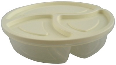 POJEMNIK DO ŻYWNOŚCI Z PRZEGRÓDKAMI DZIELONY 1,1L