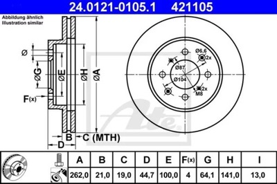 24.0121-0105.1 DISC HAM.PRZOD HONDA CIVIC 90-01  