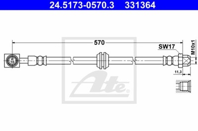 CABLE DE FRENADO ELÁSTICO 24.5173-0570.3  