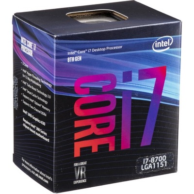 Procesor Intel Core i7-8700 6 x 4,6 GHz LGA1151 12MB Cache UHD Graphics 630