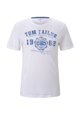 Koszulka męska Tom Tailor biała- 1008637-20000