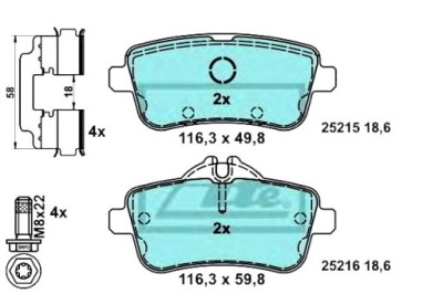 Гальмівні колодки гальмівні керамічні mercedes gl x166 gle фото №1