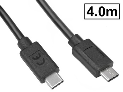 Kabel USB-C USB2.0 HighSpeed 480Mb/s 3A C/wtyk - C/wtyk DIGITUS 4m