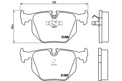 BREMBO КОЛОДКИ ТОРМОЗНЫЕ BMW 5 E34 06 87-12 95 BMW 5 TOURING E34 07