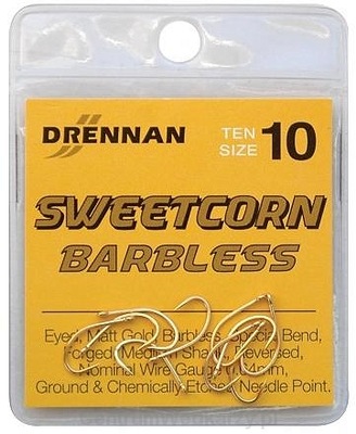 Haczyki Drennan Sweetcorn Barbless #8 10szt