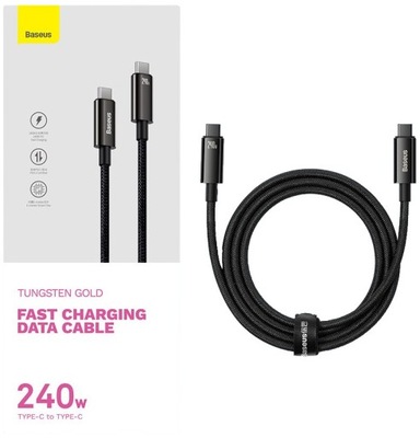 Kabel 1m Baseus Tungsten Gold USB-C PD 240W 100cm FastCharging SuperCharge