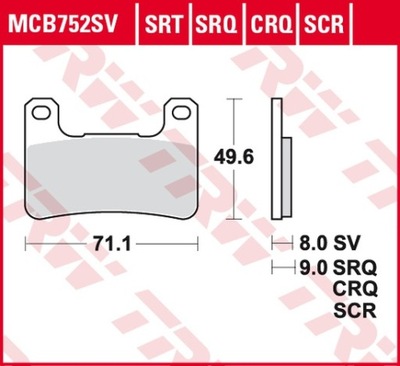 TRW ZAPATAS HAM. PARTE DELANTERA MOTO. (SINTER STREET) SUZUKI GSX-R 1000 (05-06)  