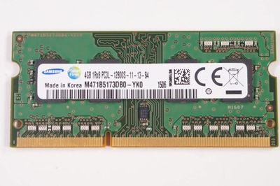 Pamięć RAM Do Laptopa DDR3L Samsung 4GB So-dimm 12800 1600mhz