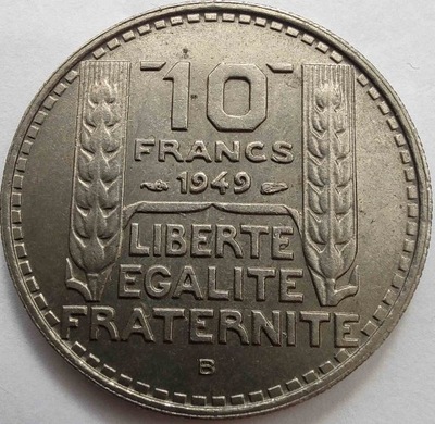 1752r - Francja 10 franków, 1949