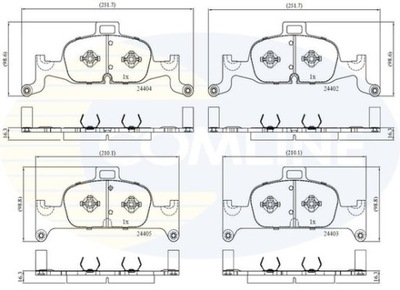 ZAPATAS DE FRENADO COMLINE (ODP.GDB2126) VAG A4 15-/A5 16-/Q5 16-/A7 18-  