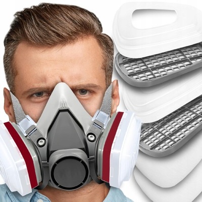 MASKA PÓŁMASKA WIELOKROTNEGO UŻYTKU 6200 OCHRONNA PRZECIWGAZOWA LAKIERNICZA