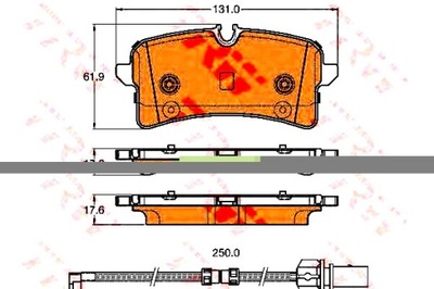 TRW ZAPATAS DE FRENADO AUDI PARTE TRASERA A8 09- TRW  