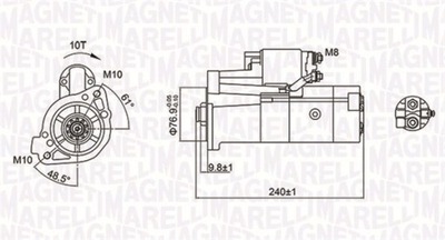 E31324 MAGNETI MARELLI СТАРТЕР (12V, 2,2KW) ПОДХОДИТ DO: MITSUBISHI L200 /