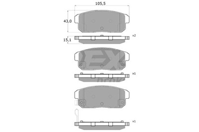 TOMEX BRAKES ZAPATAS DE FRENADO MAZDA RX8 03- PARTE TRASERA  