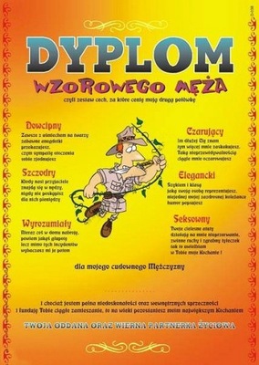 Dyplom wzorowego męża