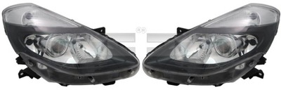 RANAULT CLIO III 2009-2012 REFLEKTORIAI ŽIBINTAI KOMPLEKTAS KAIRĖ + DEŠINIOJI H1 H7 LED 