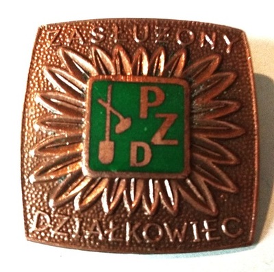 Odznaka - Zasłużony Działkowiec - brązowa